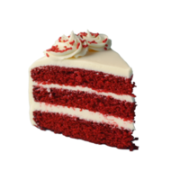 Delicious slice of red velvet cake with cream cheese frosting on a clean blue background, Solo Red Velvet Cake slice on a clean background, format with png