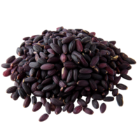 Nutritious Riceberry variety showcases its unique deep purple grains on a clean transparent background, Riceberry isolated on transparent background png