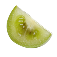Half of a ripe green grape isolated on a transparent background with detailed texture and juice, Half of delicious ripe green grape isolated on transparent background png