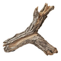 Dry tree wood branch isolated on a transparent background, showcasing natural texture and shape, Dry wood isolated on transparent background. Tree wood transparent background png