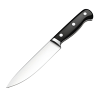 Classic kitchen knife with a sleek design and shadow, perfect for culinary tasks in any kitchen setting, kitchen knife, file of isolated object with shadow on transparent background png