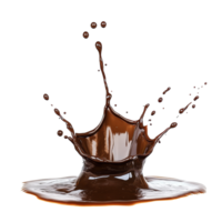 dynamisch donker espresso koffie plons Aan een transparant achtergrond creëert een opvallend zichtbaar effect, vastleggen de essence van rijk smaak en energie, donker espresso koffie plons Aan transparant achtergrond png