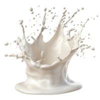 A highspeed splash of fresh milk isolated against a transparent background captures the essence of fluid dynamics, Splash of milk isolated png
