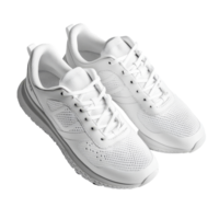 Mockup of isolated transparent running sneakers designed for athletic performance and casual wear on a clean, transparent running sneakers mockup, file of isolated object with shadow on transparent png