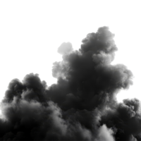 Dramatic black clouds isolated on a transparent background creating a striking contrast in the atmosphere, Black clouds isolated on transparent background png