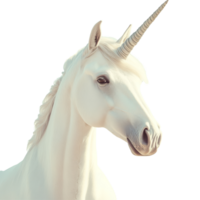 Majestic unicorn standing elegantly against a clean transparent background in a serene and enchanting setting, Unicorn on transparent background png