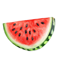Fresh slice of watermelon on a transparent background, perfect for summer refreshments and healthy snacks, sliced watermelon isolated on transparent background png