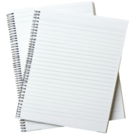 Lined notepad pages stacked on a clean transparent background ready for writing and notetaking activities, lined paper sheets or notepad pages on transparent backgroundfile png