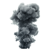Gray smoke explosions creating dramatic visual effects on a transparent background during an artistic display, Gray Smoke Explosions on transparent background png
