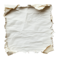 A piece of torn paper with frayed edges lying on a clean transparent background, Torn note paper on transparent backgroundfile png