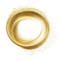 Elegant gold dust swirl creates a captivating wave pattern showcasing luxurious texture and design in isolation, Gold Dust Swirl Elegant Wave, file of isolated object on transparent background png