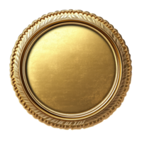 Elegant gold seal on a plain background showcasing its polished surface and decorative edging details, Gold seal with clipping path Stock Illustration png