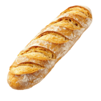 Freshly baked baguette isolated on a transparent background for culinary and food presentation, Baguette isolated png