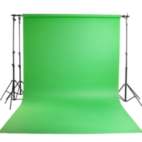 Green screen studio setup on transparent background for creative and photo projects, Green screen isolated on transparent background Chroma key png