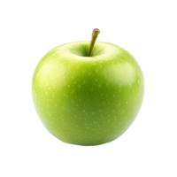 Fresh green apple isolated on a transparent background showcasing its vibrant color and smooth texture, fresh green apple isolated on transparent background png
