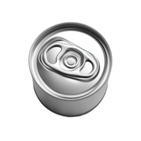 An aluminum can with an open top on a transparent background showcasing its design and features, Aluminum can open loop on transparent backgroundfile png