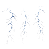 Striking realistic lightning bolts isolated on a transparent background showcasing their intricate details, Striking Realistic Lightning Bolts isolated on transparent background png