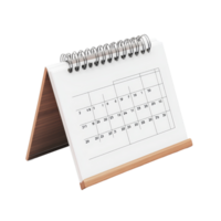 Table calendar for September displayed with a simple stand on a clean transparent background, table calendar 2023 september isolated on transparent background png