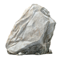 Large, roughtextured rock resting on a clean transparent background, emphasizing its natural features and unique formations, heavy rock on transparent background, png