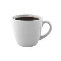 A simple transparent coffee cup filled with dark brew resting on a clean transparent background, ideal for a refreshing morning beverage, coffee cup on transparent backgroundfile png