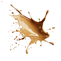 Soft brown paint splash creating an artistic design on a clean transparent backdrop highlighting creativity and color, Soft Brown Paint Splash on transparent background png