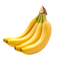 A fresh bunch of ripe bananas on a clean transparent background ready for use in cooking or snacking, banana bunch on transparent backgroundfile png
