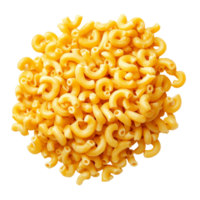 Dried elbow macaroni arranged on a plain transparent background for cooking and recipe inspiration, dry macaroni on transparent background png