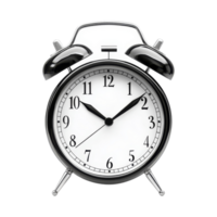 Classic alarm clock on a transparent background indicating time for early morning wakeup, Alarm clock isolated transparent background png
