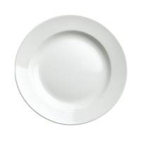 A simple, empty transparent plate isolated on a clean transparent background for culinary presentation or artistic purposes, Empty plate isolated on transparent background png