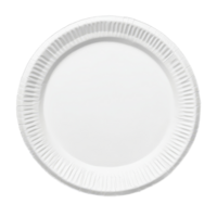 Plain transparent paper plate on a clean transparent background for serving food at casual gatherings or events, transparent paper plate isolated transparent background png