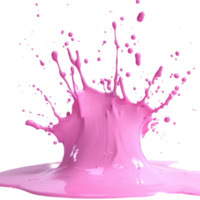 vibrante Rosa pintura respingo cria enérgico padrões contra uma limpar \ limpo transparente pano de fundo dentro uma dinâmico artístico expressão, Rosa pintura respingo em transparente fundo png