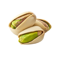 Fresh pistachios in their shells on a clean transparent background highlighting their vibrant green color and natural texture, pistachio isolated on transparent background png