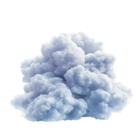 Rendered cloud isolated on a transparent background showcasing soft, fluffy textures and gentle forms, 3D Rendered Cloud isolated on transparent background png
