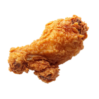 Crispy fried chicken piece isolated against a clean transparent background for delicious culinary presentations, Fried chicken isolated on transparent background png
