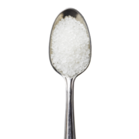 Monosodium glutamate in a spoon, highlighting culinary use and flavor enhancement on a transparent background, monosodium glutamate in spoon on transparent background png