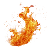 Dynamic fire flame effect on a transparent background creating an engaging visual display, Fire flame effect transparent background. Fire flame transparent background png