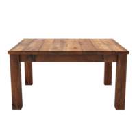 A rustic wooden table on a transparent background, perfect for dining, crafting, or displaying decorative items, Wooden table on transparent background png