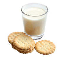 een verfrissend glas van melk gekoppeld met boterachtig biscuits Aan een schoon transparant achtergrond voor een verrukkelijk tussendoortje, glas van melk en boter biscuits Aan transparant achtergrond png