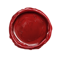 Elegant round red wax seal ready for use, perfect for adding a classic touch to letters and documents, Round shape wax seal Stock Illustration png
