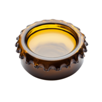Isolated brown bottle cap on a clean transparent background, showcasing its circular shape and textured edges, typical bottlecap isolated on transparent background png