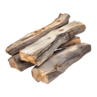 Dry wood logs arranged neatly on a transparent background showcasing natural texture and grain patterns, Dry wood isolated on transparent background. Tree wood transparent background png