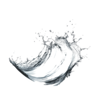 Dynamic liquid wave splash in motion captured on a pristine transparent background, liquid wave splash flow in motion isolated on transparent background png