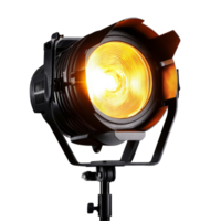 Bright stage light illuminating a performance area against a transparent background for theatrical productions, Stage light isolated on a transparent background png