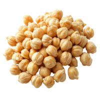 Heap of dried chickpeas isolated on a clean transparent background for culinary use or natural food photography, Heap of preserved chickpeas isolated on transparent background png