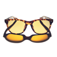 Stylish sun eyeglasses with a tortoiseshell frame resting on a clean, bright transparent background, sun eyeglasses on transparent backgroundfile png