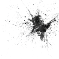 Dynamic abstract explosion with black splashes on a bright transparent background showcasing energy and movement, powerful abstract transparent background png