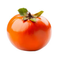 Bright and shiny persimmon fruit isolated on a transparent background showcasing its natural beauty and vibrant color, dried persimmon isolated on transparent background png
