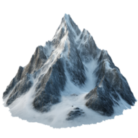 Majestic high mountains isolated on a transparent background showcasing rugged terrain and snowcapped peaks, high mountains isolated on transparent background png