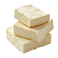 Fresh block of tofu stacked on a transparent background ready for cooking and meal preparation, Tofu isolated on transparent background png