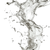 Stunning twisted water splash isolated on a transparent background, showcasing intricate shapes and fluid dynamics, Twisted water splash isolated png